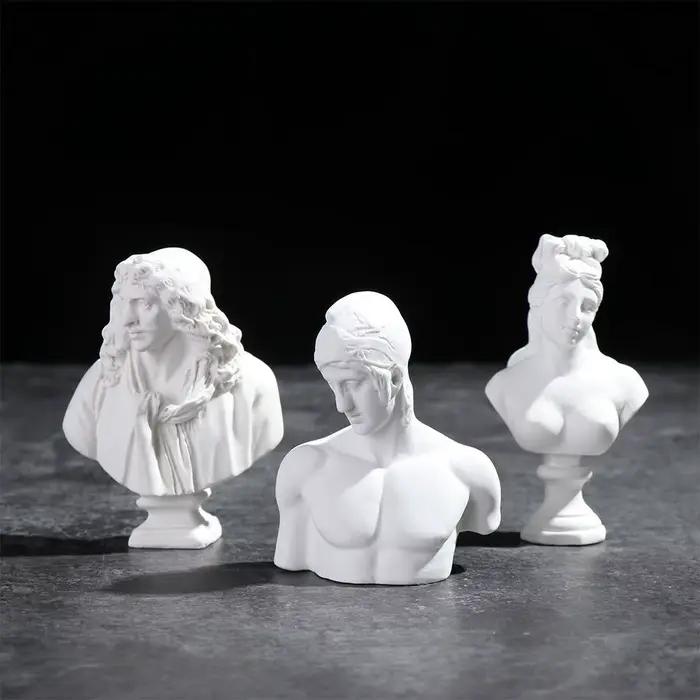Statue de buste en plâtre de style nordique