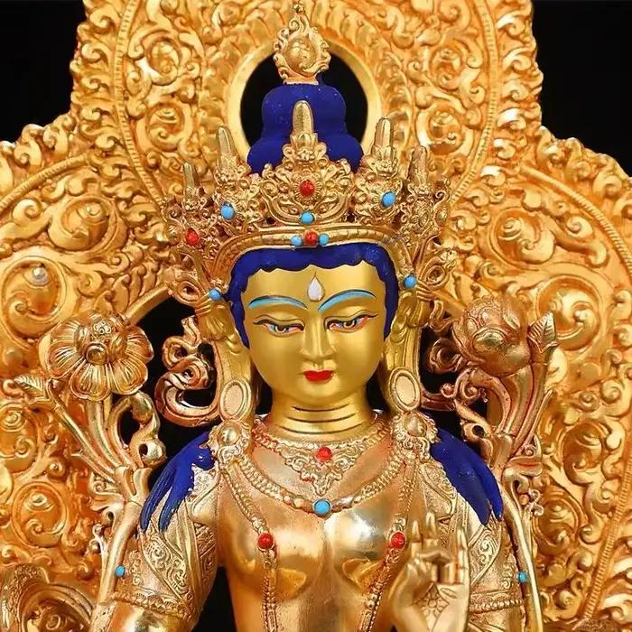 Statue de bouddha Tara vert