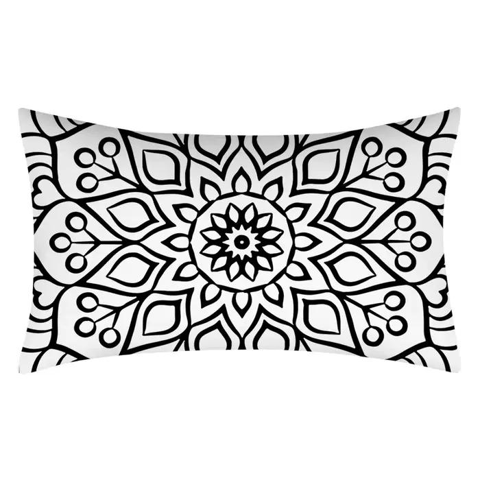 Juste de coussin géométrique en polyester