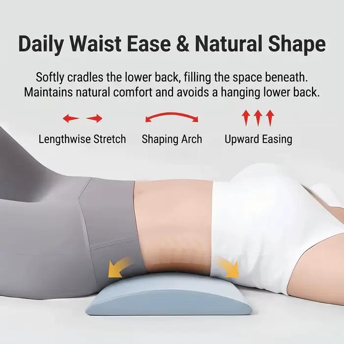 Ensemble coussin lombaire et repose-jambes en mousse à mémoire de forme - Repose-taille ergonomique étendu et coussin de genou concave pour dormir - Effet de mémoire lente