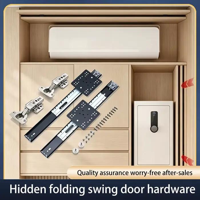Accessoires de quincaillerie pour porte coulissante pliante de placard, porte papillon, porte escamotable inversée, porte escamotable dissimulée pour armoire