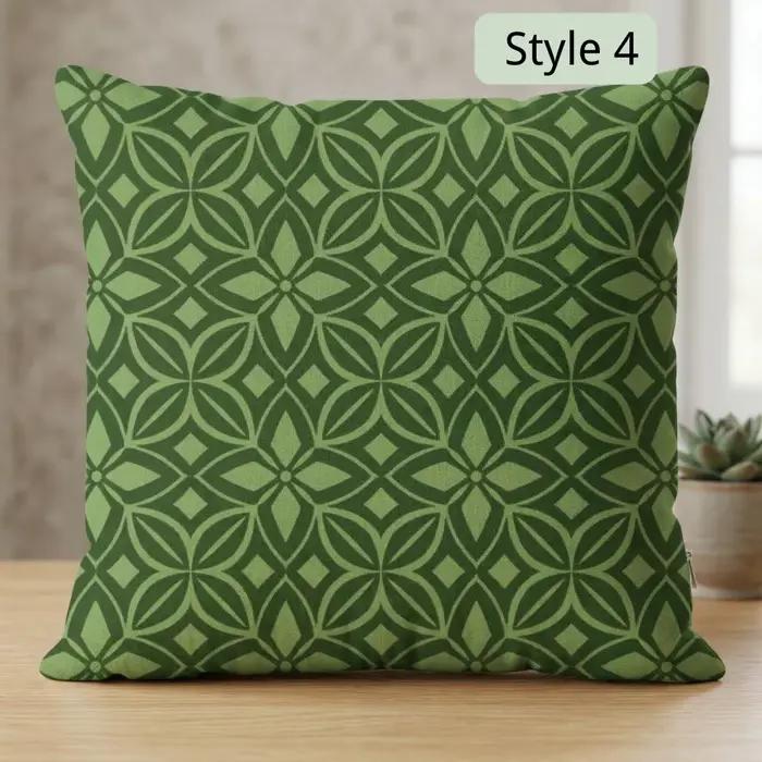 Housse de coussin botanique vert sauge