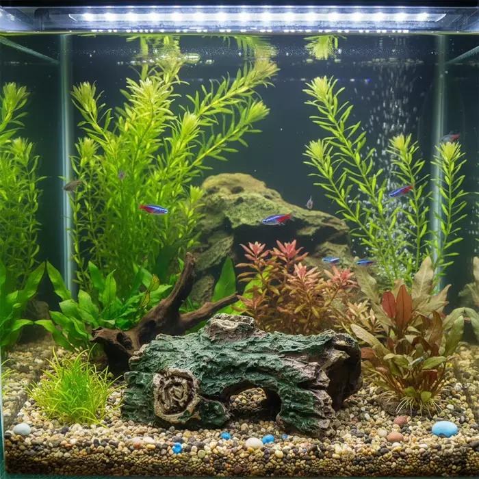 Décor d'aquarium en bois flotté