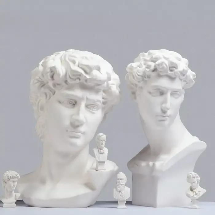 Statue de buste de David en plâtre