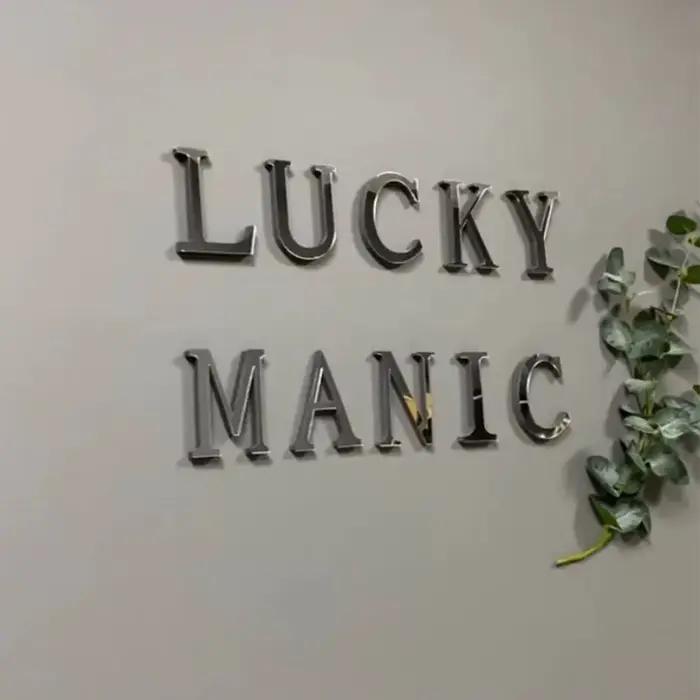 Autocollant mural 3D argenté lettres anglaises décoration maison fête mariage anniversaire festival