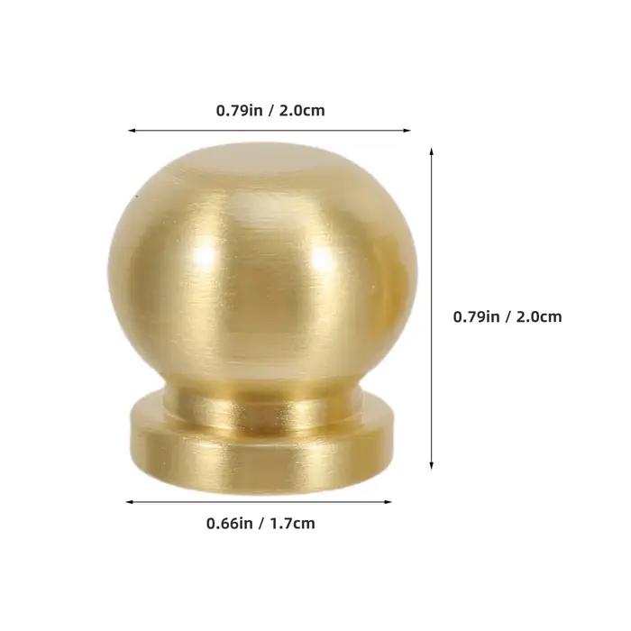 4 pièces Pieds sphériques en laiton massif doré de 20 mm de hauteur avec matériel de fixation pour boîte en bois vintage, artisanat DIY, armoire, pieds d'élévation