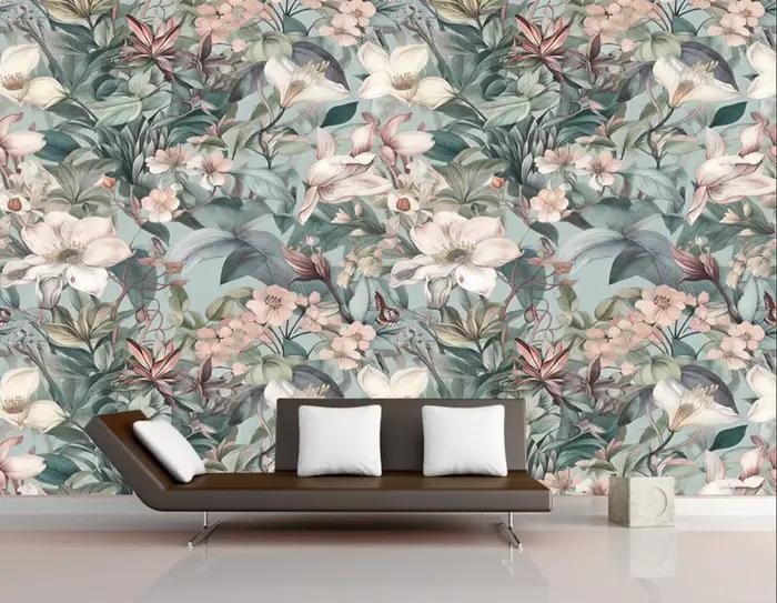 Bannière personnalisée moderne à motifs de roses décoration murale résistante pour salon chambre d'enfant et bureau environnemental et luxueuse
