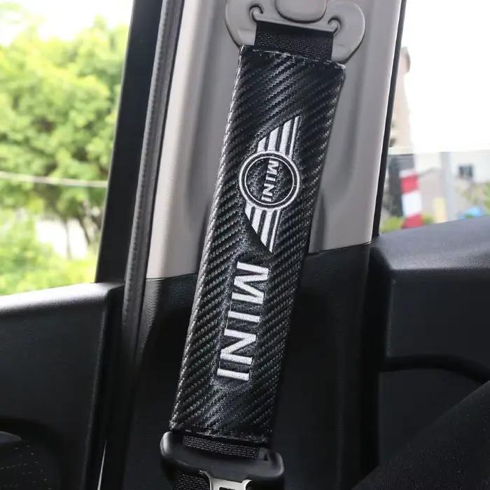 Autocollant décoratif pour intérieur de voiture, coussin de protection pour ceinture de sécurité, pour MINI Cooper, accessoire de décoration automobile confortable