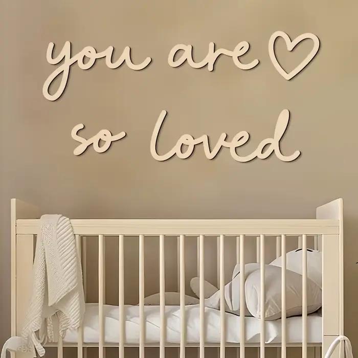 Décoration murale en bois charmante 'You Are So Loved'