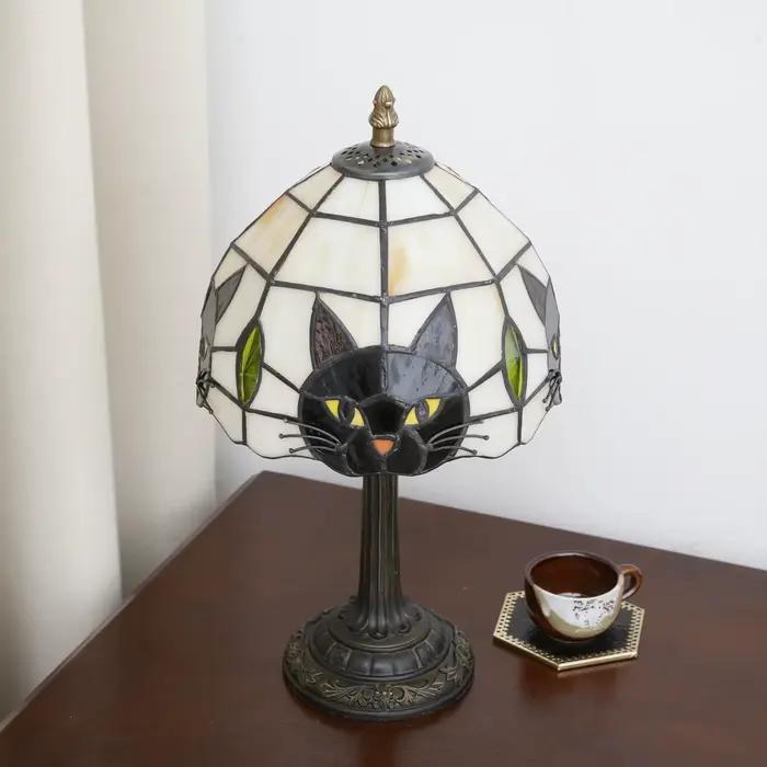 Lampe de table chat noir pour la décoration