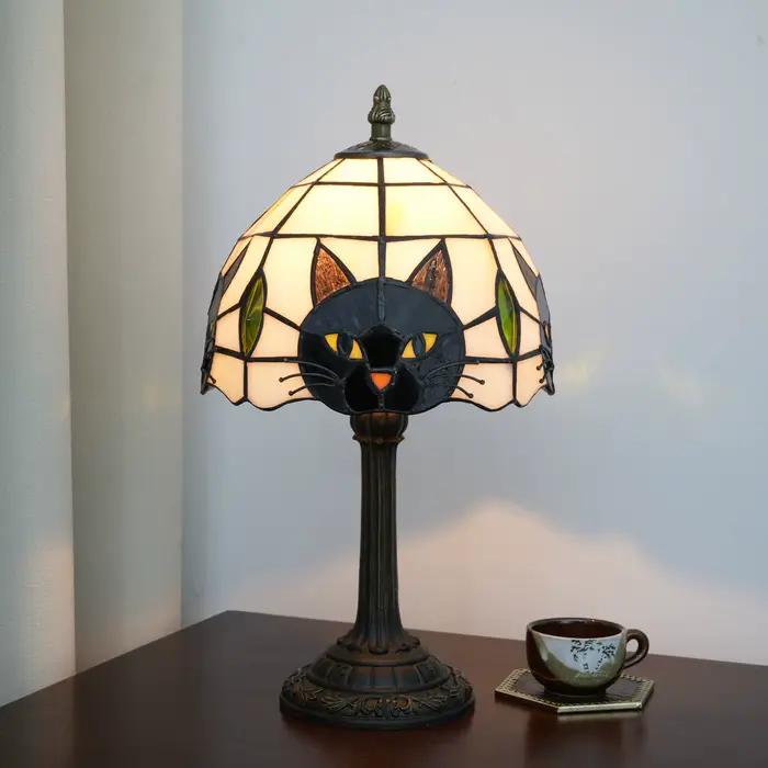 Lampe de table chat noir pour la décoration