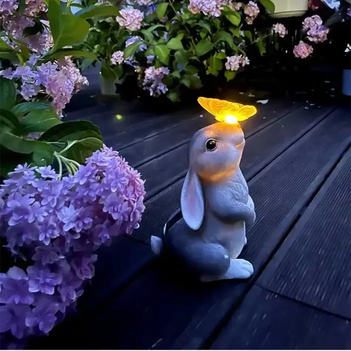 Lampe Solaire d'Extérieur en Résine Peinte
