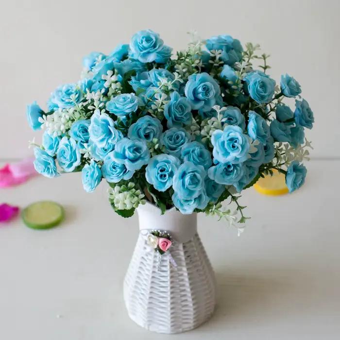 Mini Roses artificielles à 15 têtes
