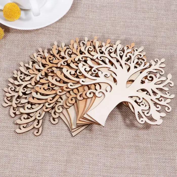 Embellissements d'arbre en bois vierge pour bricolage