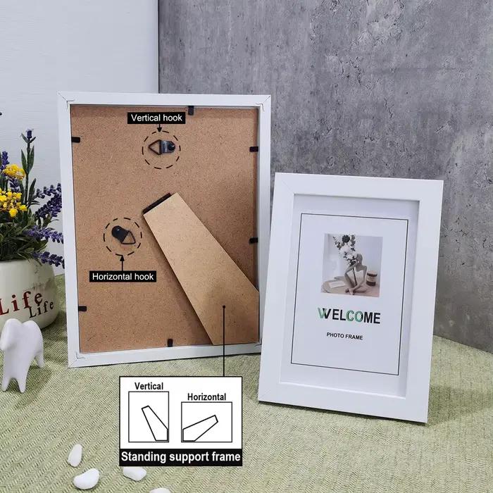 Cadre Photo en bois (10x15cm/15x20cm/20x25cm/A4)-bureau ou tenture murale