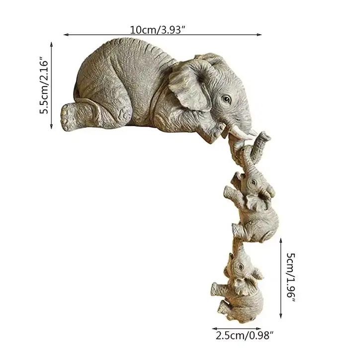 Statues d'éléphant en résine