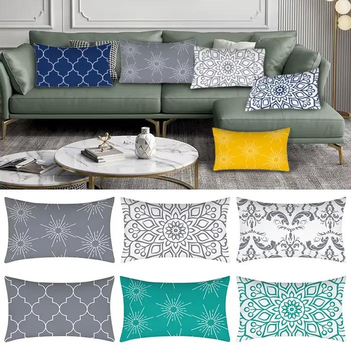 Juste de coussin géométrique en polyester