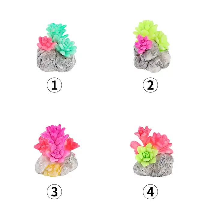 Décor résine succulente pierre ornement Mini jardin paysage bricolage artisanat accessoire maison bureau Figurines artisanat Miniatures