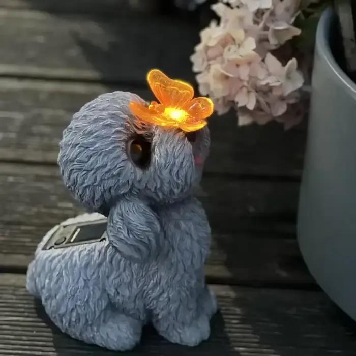 Lampe Solaire d'Extérieur en Résine Peinte