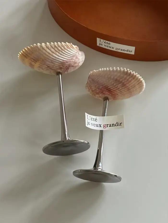 Rétro créatif naturel coquille de conque grande tasse à la main Art déco Cocktail