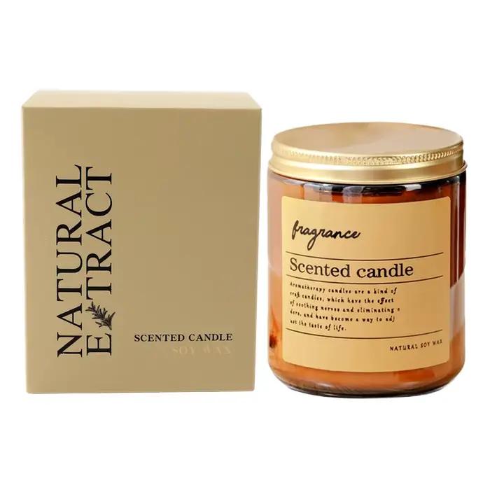 Bougie parfumée au thé, sans fumée, faite à la main, aromathérapie, ambiance rétro, cire de soja, parfum souvenir, cadeau