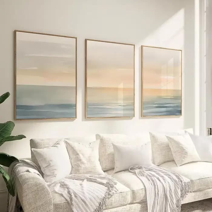 Lot de 3 tableaux muraux en toile