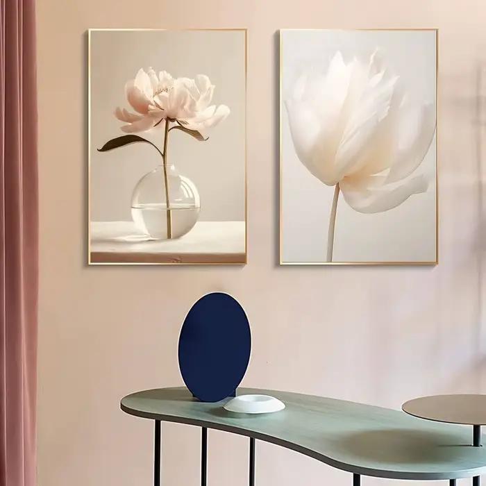 Affiche de fleurs de pivoine Beige nordique
