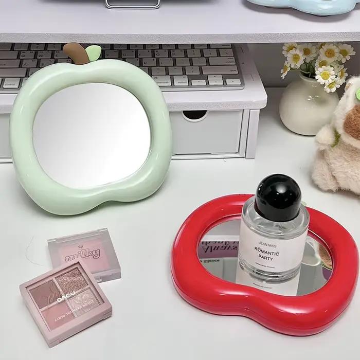 Ins – miroir de maquillage décoratif en forme de pomme
