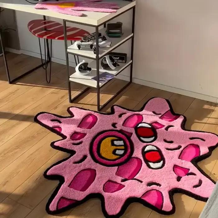 Tapis antidérapants en peluche pour vestiaire de salle d'étude Simple