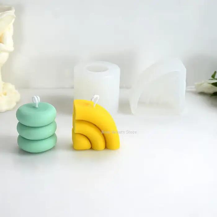 Moule à bougie géométrique en silicone