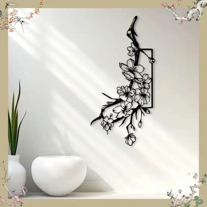 Art mural en fleurs de cerisier japonaises