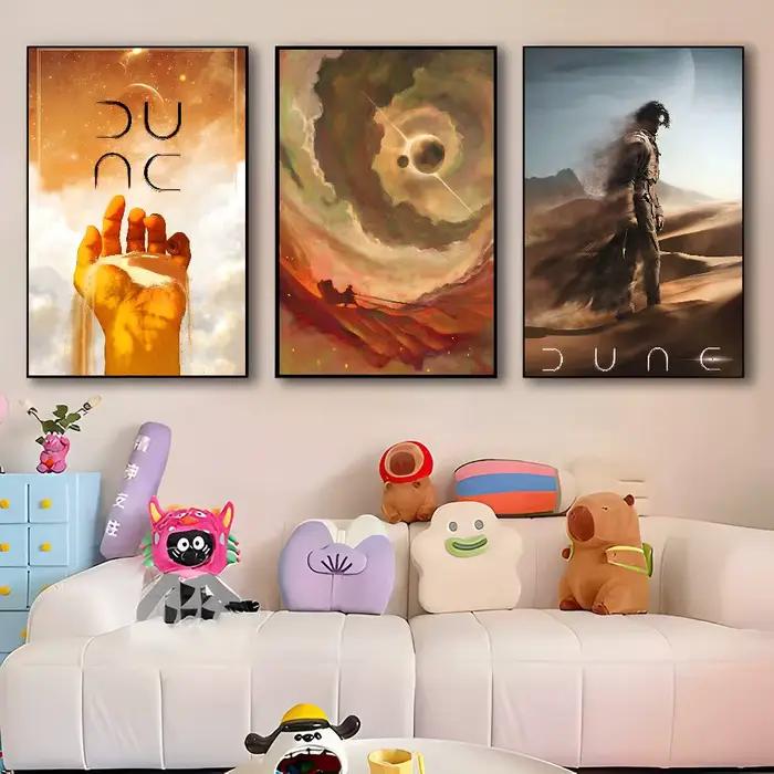 Affiche de Manga Dune Partie Classique Impression HD Décor Artistique Mural Vintage pour Salle d'Étude à Domicile Occasions Spéciales