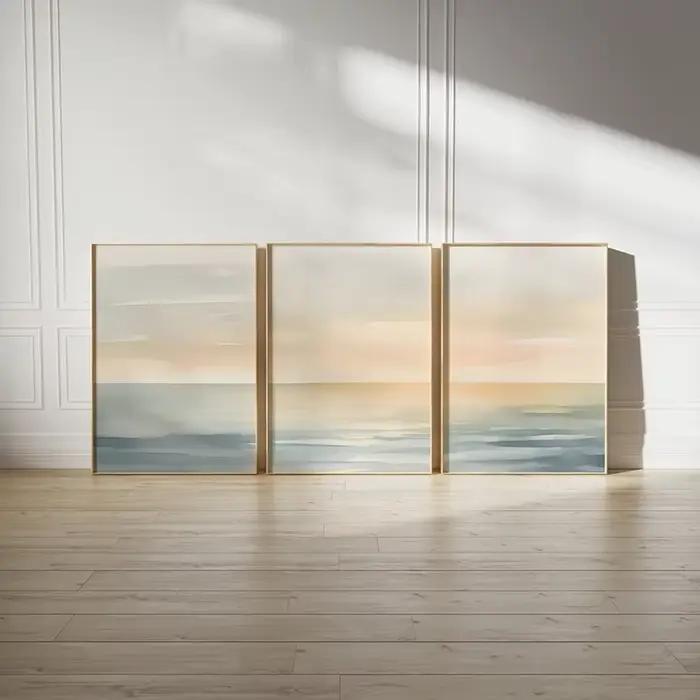 Lot de 3 tableaux muraux en toile