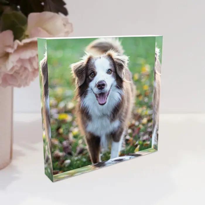 Plaque Photo en acrylique personnalisée de 7 pouces, cadre Photo imprimé UV, cadeau personnalisé pour la fête des mères, la saint-valentin, la noël