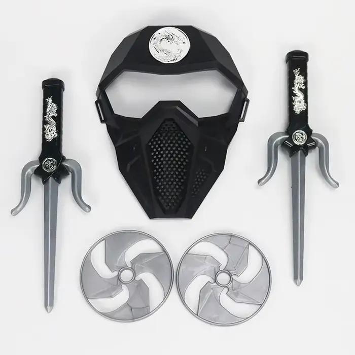 Costume de ninja pour garçons, jouets pour enfants, ensemble de couteaux de cosplay de samouraï japonais, fléchettes de ninja, collection de jouets, jouet bizarre