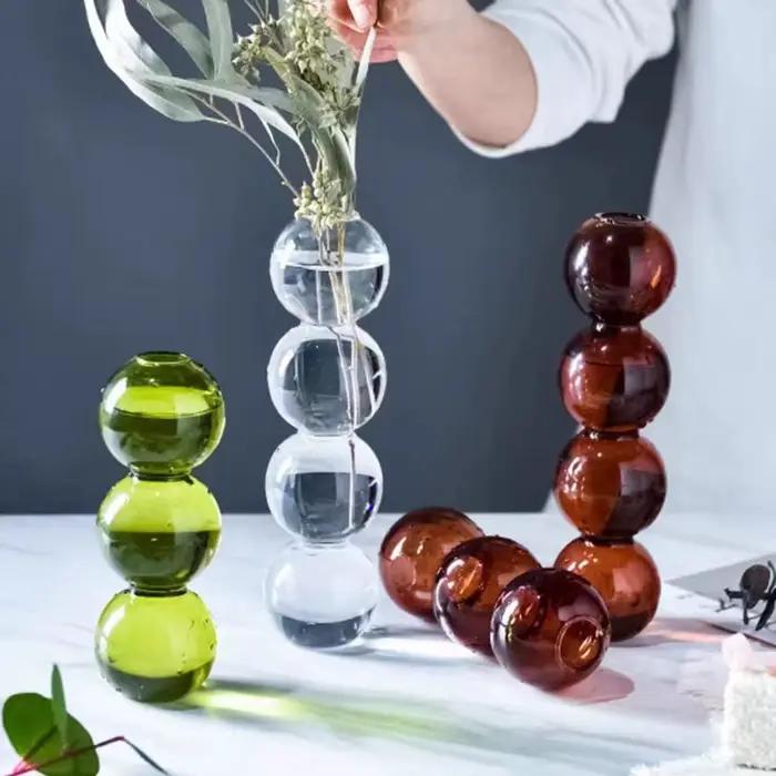 Vase en verre romantique