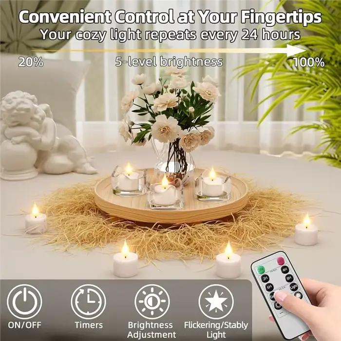 Bougies chauffe-plat LED rechargeables