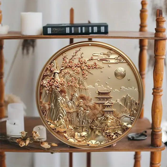 Panneau métallique décoratif en aluminium 40x30cm style pastoral européen américain thème animal pour décoration intérieure et extérieure occasions spéciales