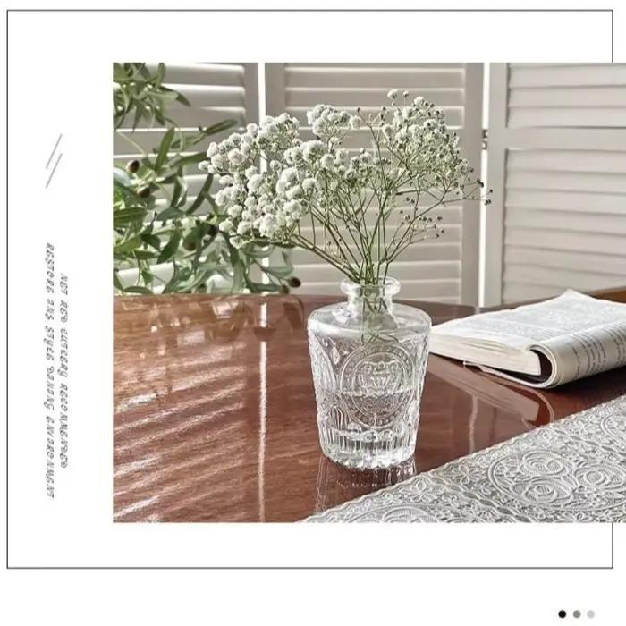 Nouvel ensemble de mini-vases en verre transparents