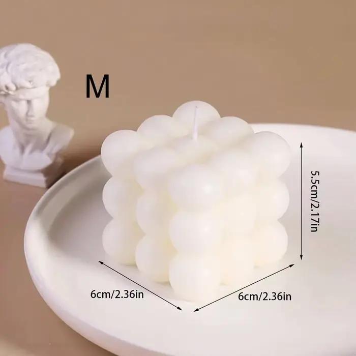 Bougie cube à bulles en cire de soja, décoration d'intérieur, bougie parfumée, cadeau pour invités, cadeau de mariage, cadeau de fête prénuptiale, cadeau de Noël