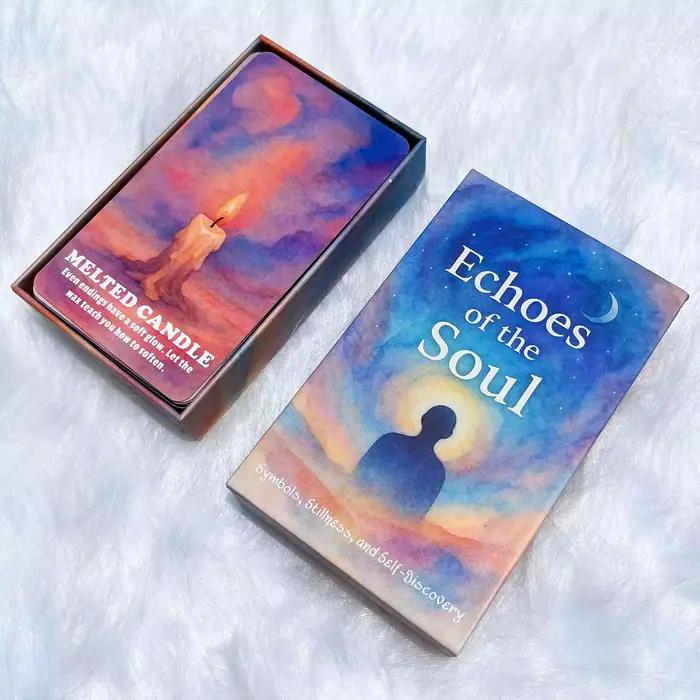 54 cartes Echoes Of The Soul Deck pour l'auto-discovery et la tranquilité, format 13 x 8 cm, parfait pour les 14 ans et plus, carte de divination spirituelle