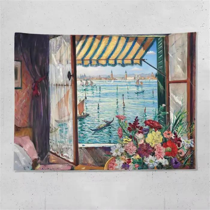 VIKAMA Tapisserie panoramique en forme de tulipe pour salon et chambre à coucher
