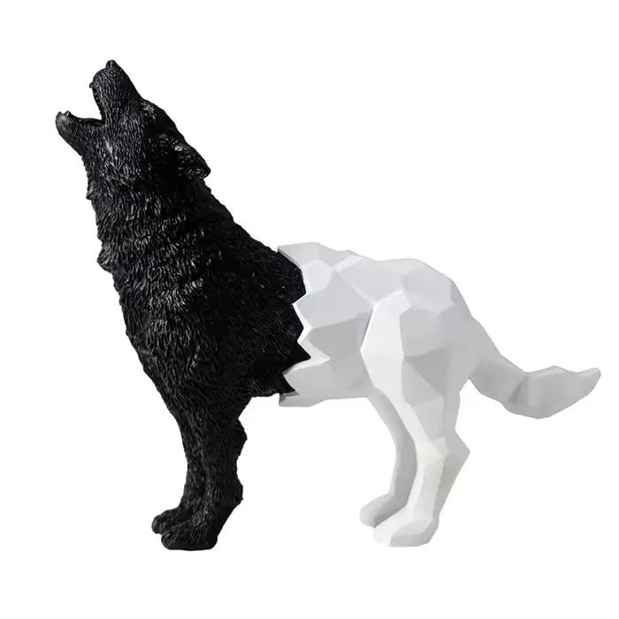 YuryFvna-Statue d'Animal Panthère en Résine