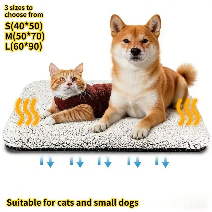 Coussin chauffant pour animaux de compagnie, couverture pour chiot, coussin chaud pour chats et chiens, lavable, avec fonction thermique, lit pour chats et chiens