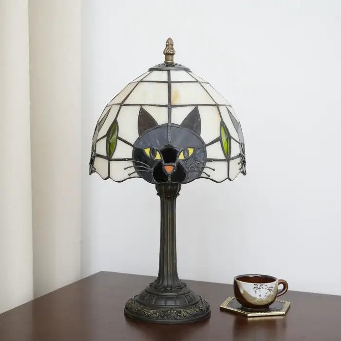 Lampe de table chat noir pour la décoration