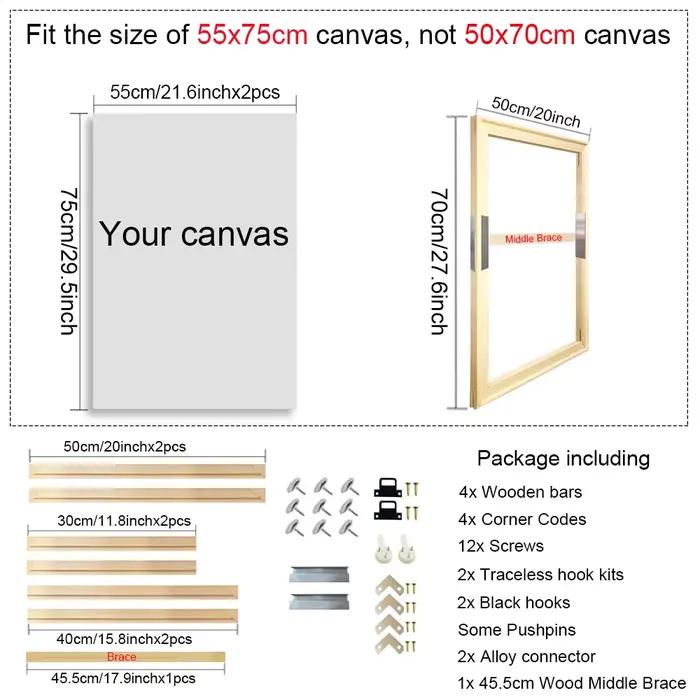 Cadre photo en bois naturel 45x65 50x70cm