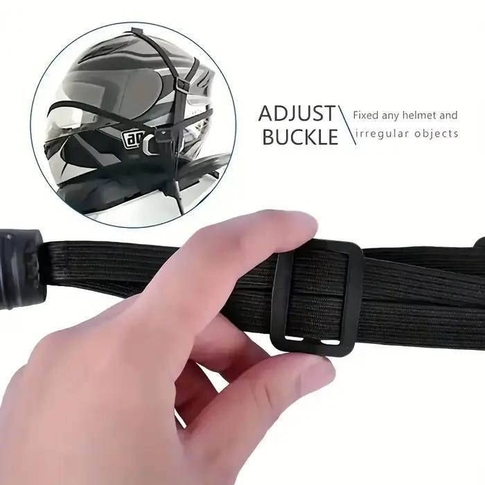 Valise élastique pour moto, 1 pièce, avec crochet de sécurité, casque polyvalent, équipement de Transport en maille, Durable et élégante pour les voyages quotidiens