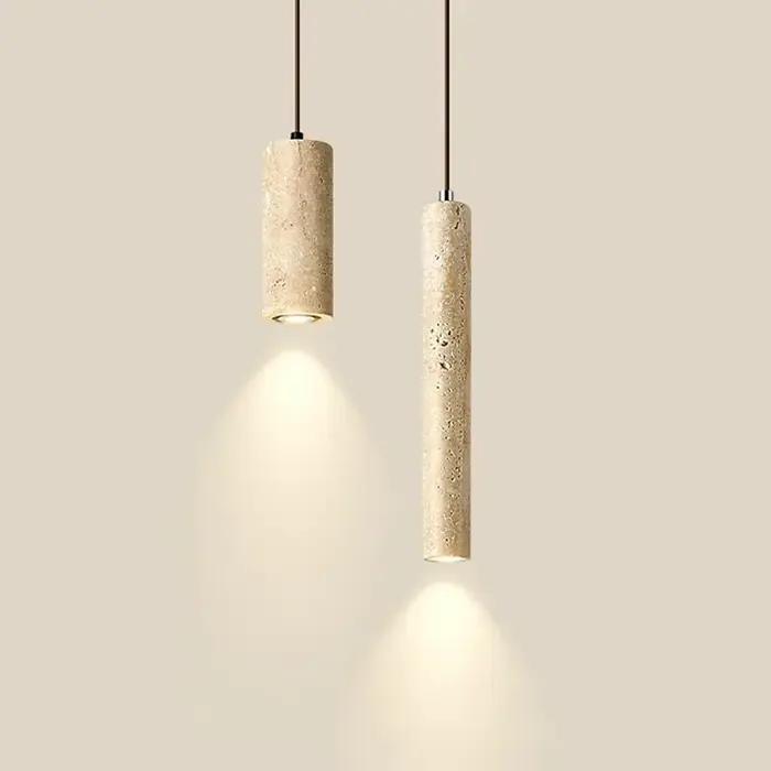 Lampe travertin jaune, lustre de chambre à coucher