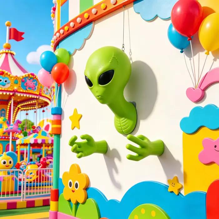 Décoration murale amusante Alien