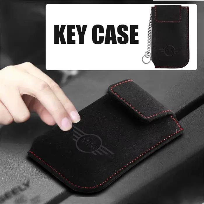 Porte-clés portable en daim pour voiture, sac de rangement, accessoires pour MINI Cooper JCW WORKS R55 R56 F55 F56 R57 R58 R59 R60 R50